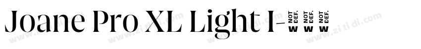 Joane Pro XL Light I字体转换 Joane Pro XL Light I字体转换